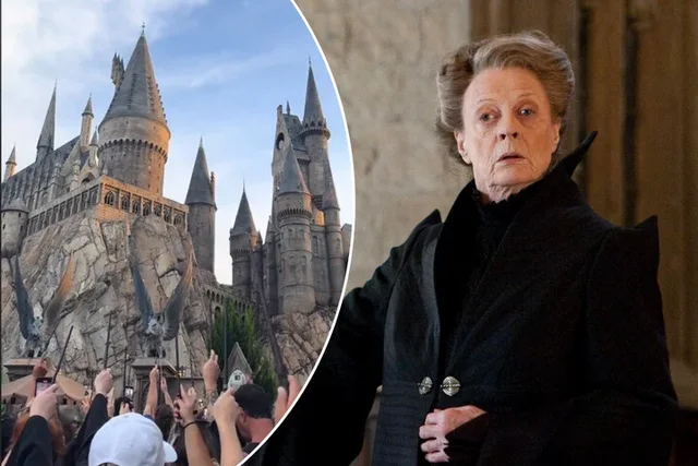 Fansat e Harry Potter ngrenë shkopinj jashtë Hogwarts-it në nderim të Dame Maggie Smith